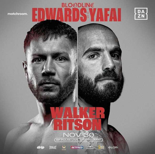 Fight poster showing Conah Walker and Lewis Ritson in various poses.