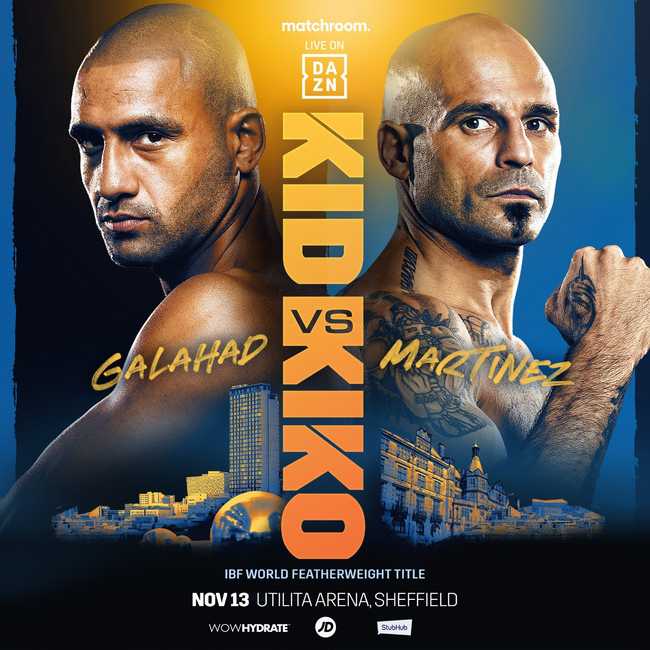 Fight poster showing Abdul-Bari Awad and Kiko Martinez in various poses.