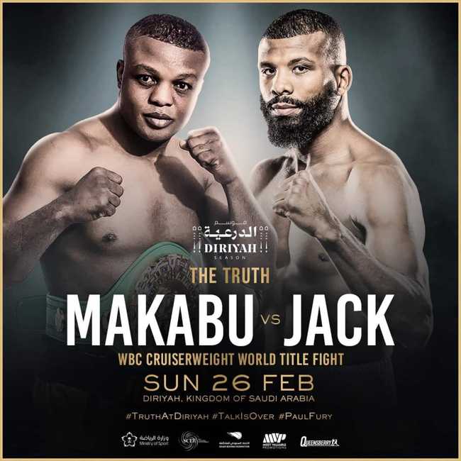 Fight poster showing Ilunga Makabu and Badou Jack in various poses.