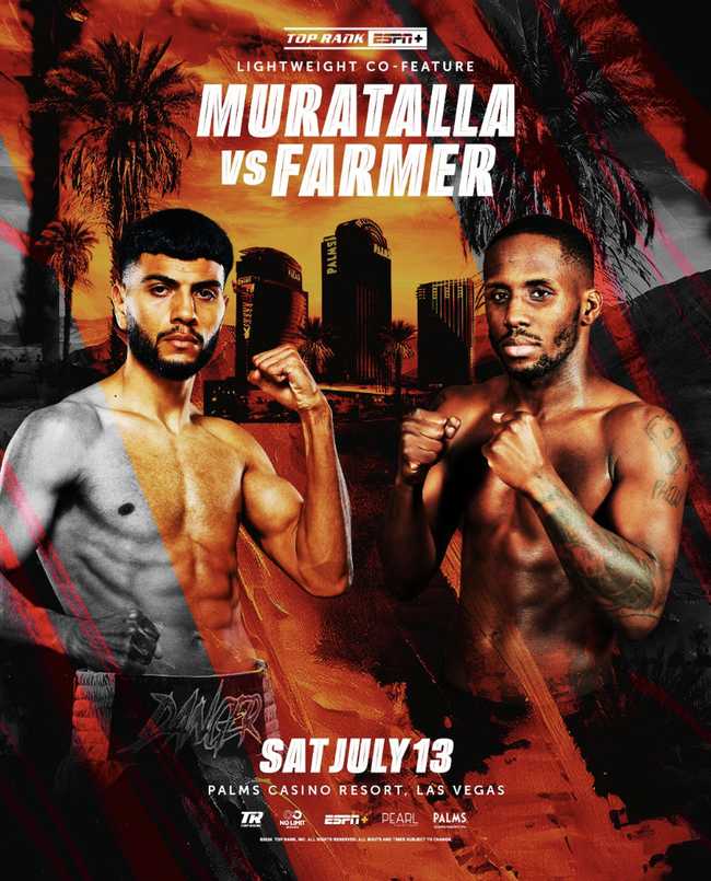 Fight poster showing Raymond Muratalla and Tevin Farmer in various poses.