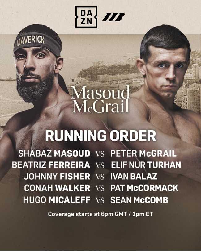 Fight poster showing Beatriz Ferreira and Elif Nur Turhan in various poses.