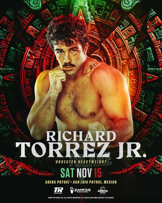 Fight poster showing Richard Torrez Jr and Tomas Salek in various poses.