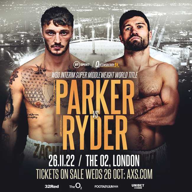 Fight poster showing Zack Parker and John Ryder in various poses.