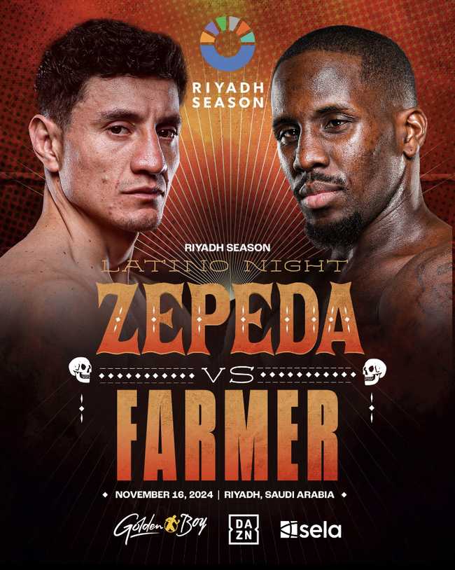 Fight poster showing William Zepeda and Tevin Farmer in various poses.