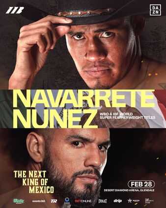 Fight poster showing Emanuel Navarrete and Eduardo Nunez in various poses.