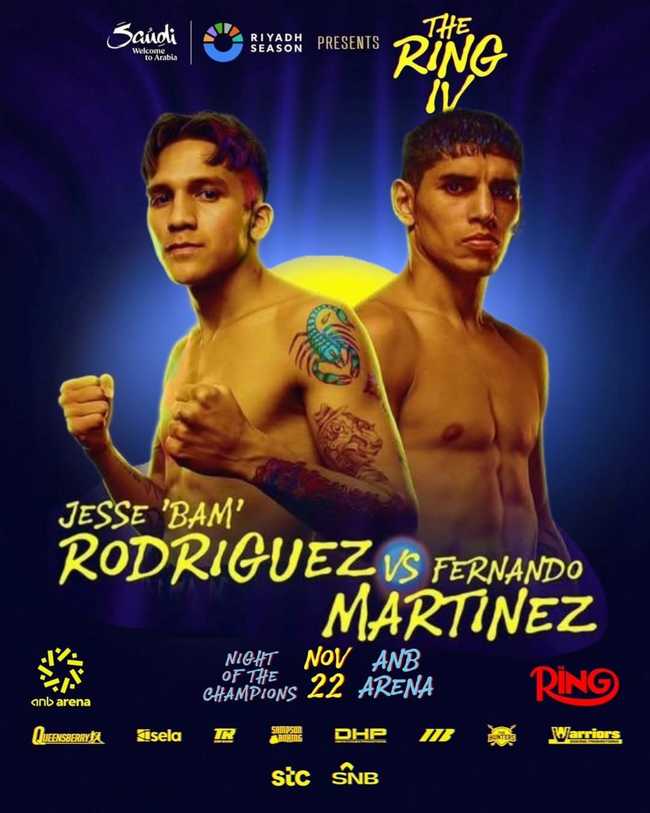 Fight poster showing Jesse Rodriguez and Fernando Daniel Martinez in various poses.