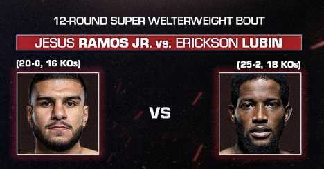 Fight poster showing Erickson Lubin and Jesus Ramos Jr in various poses.