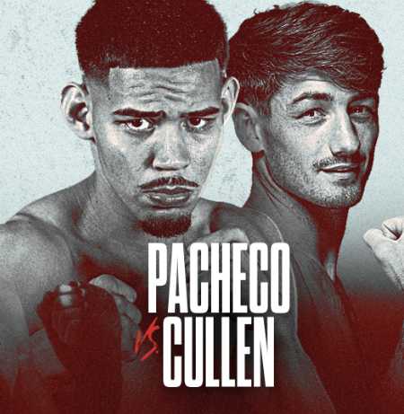 Fight poster showing Diego Pacheco and Jack Cullen in various poses.