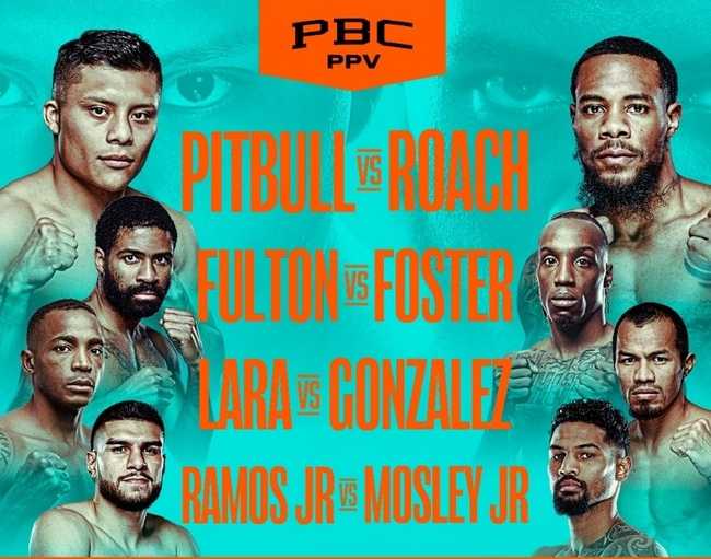 Fight poster showing Erislandy Lara and Johan Gonzalez in various poses.