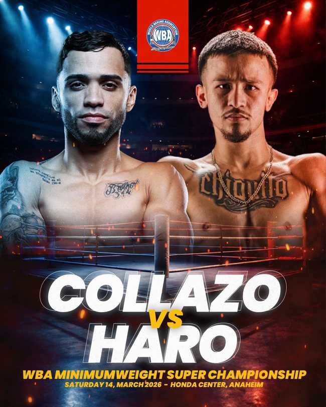 Fight poster showing Oscar Collazo and Jesus Haro in various poses.