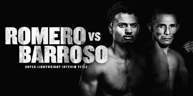 Fight poster showing Rolando Romero and Ismael Barroso in various poses.