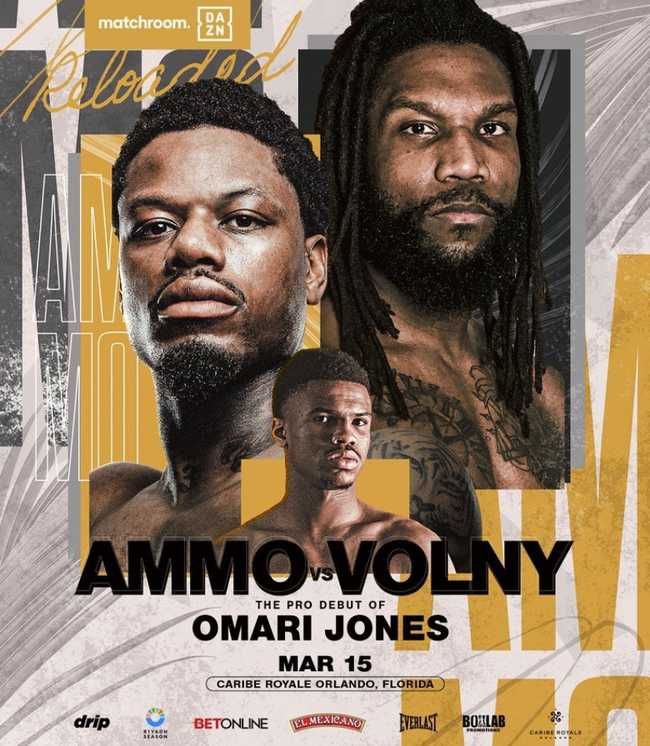 Fight poster showing Austin Williams and Patrice Volny in various poses.
