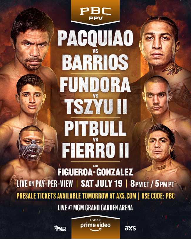 Fight poster showing Sebastian Fundora and Tim Tszyu in various poses.