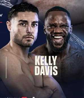 Fight poster showing Josh Kelly and Ishmael Davis in various poses.