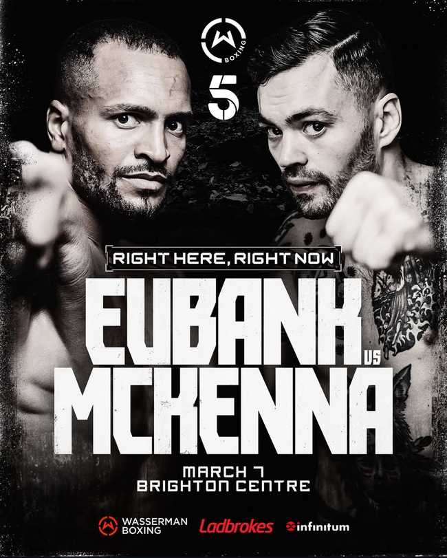 Fight poster showing Harlem Eubank and Tyrone McKenna in various poses.