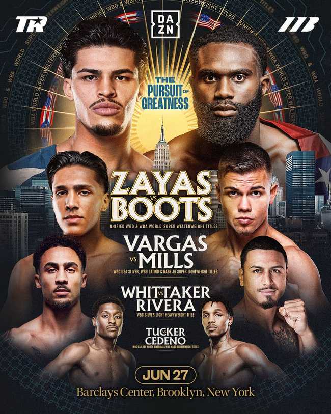 Fight poster showing Jahi Tucker and Euri Cedeno in various poses.