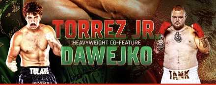 Fight poster showing Richard Torrez Jr and Joey Dawejko in various poses.
