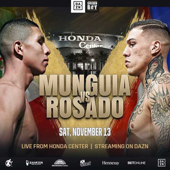 Fight poster showing Jaime Munguia and Gabriel Rosado in various poses.
