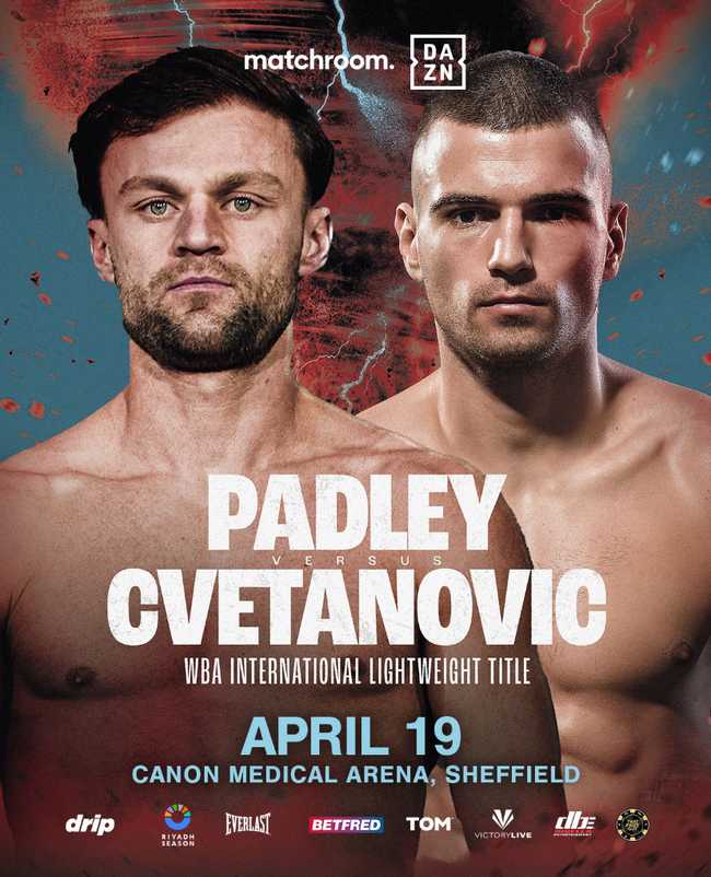 Fight poster showing Josh Padley and Marko Cvetanovic in various poses.
