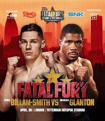 Fight poster showing Chris Billam-Smith and Brandon Glanton in various poses.