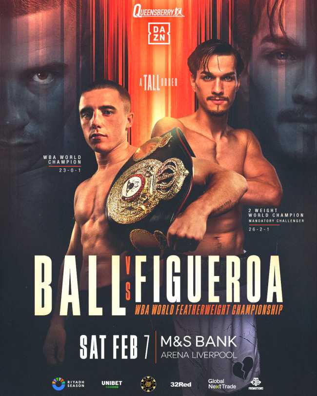 Fight poster showing Nick Ball and Brandon Figueroa in various poses.