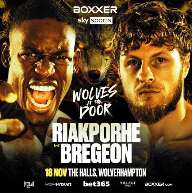 Fight poster showing Richard Riakporphe and Dylan Bregon in various poses.