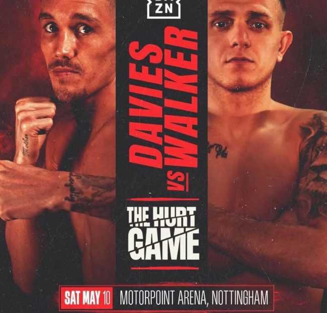 Fight poster showing Liam Davies and Kurt Walker in various poses.