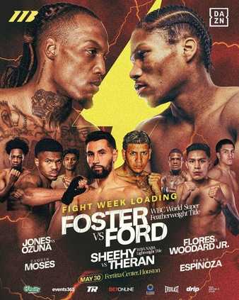 Fight poster showing O'Shaquie Foster and Raymond Ford in various poses.