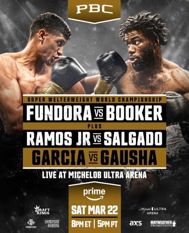Fight poster showing Elijah Garcia and Terrell Gausha in various poses.