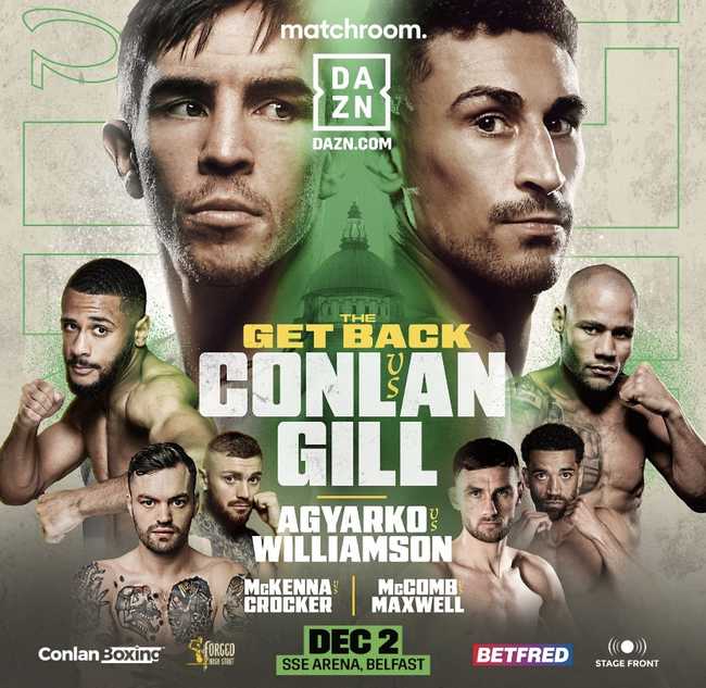 Fight poster showing Tyrone McKenna and Lewis Crocker in various poses.