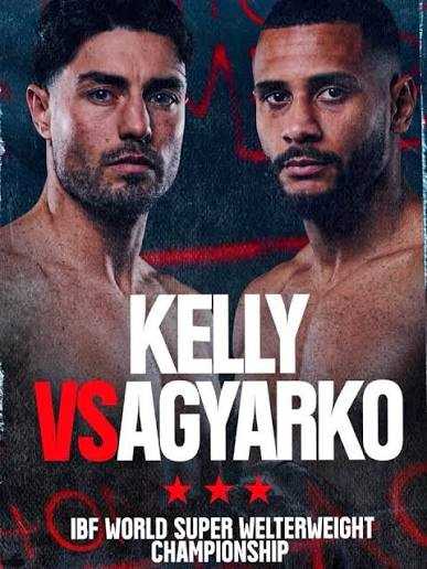 Fight poster showing Josh Kelly and Caoimhin Agyarko in various poses.