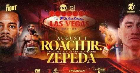 Fight poster showing Lamont Roach Jr and William Zepeda in various poses.