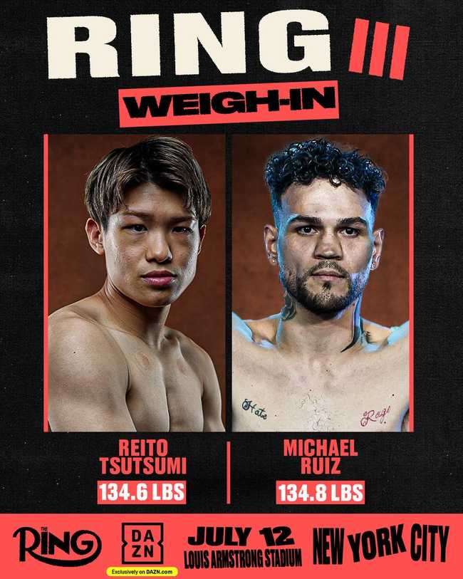 Fight poster showing Reito Tsutsumi and Michael Ruiz in various poses.
