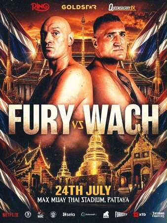 Fight poster showing Tyson Fury and Mariusz Wach in various poses.