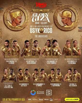 Fight poster showing Jack Catterall and Shakhram Giyasov in various poses.