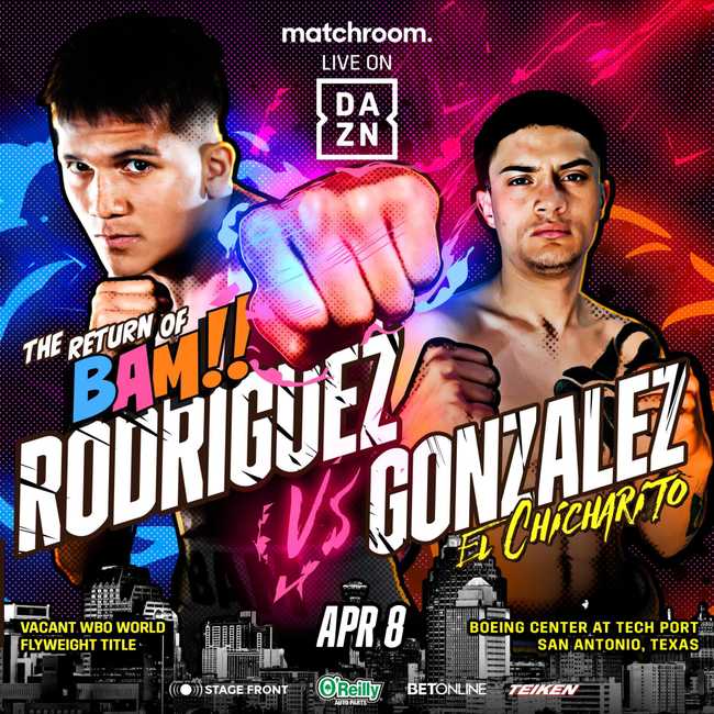 Fight poster showing Jesse Rodriguez and Cristian Gonzalez in various poses.