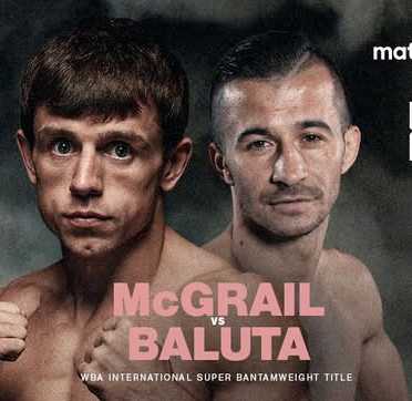 Fight poster showing Peter McGrail and Ionut Baluta in various poses.